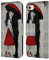 Head Case Designs Offizielle LouiJoverArt EIN Neuer Kuß Rote Tinte Leder-Wallet-Hülle Kompatibel mit Apple iPhone 7/8 / SE 2020 & 2022