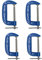 4 / 100mm Heavy Duty G Clamp C C Grip Holder Clasp Vice Clamping 4 Pack