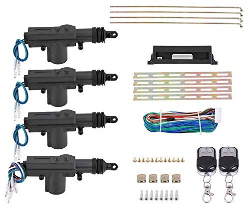 Auto-Zentralverriegelung, DC12V Zentralverriegelung mit Funkfernbedienung, Keyless Open, für 2/4 Türer, Fernbedienungsentfernung: Bis zu 40 Meter