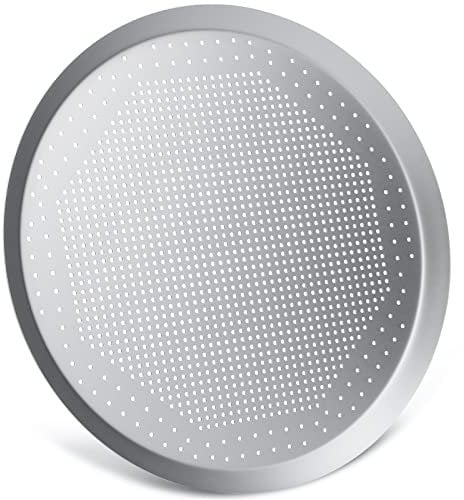 Beasea 14 Inch Pizza Crisper Pan, Aluminum Alloy Pizza Baking Tray with Holes for Home & Restaurant