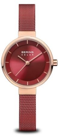 BERING Femmes Analogique Solar Collection Montre avec Bracelet en Acier Inoxydable & Verre Saphir