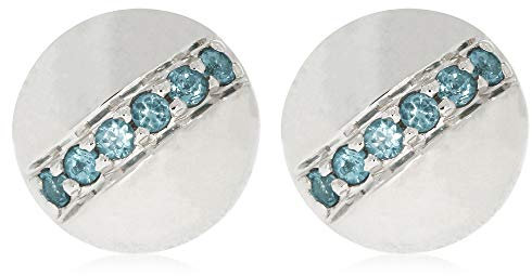 XEN Ohrstecker mit 12 London Blue Topase ca. 0,26 ct. rhodiniert