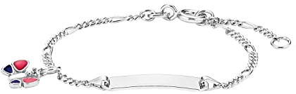 Amor Identarmband 925 Sterling Silber Mädchen Kinder Armschmuck, 12+2 cm, Multicolor, Kommt in Schmuck Geschenk Box, 9048458