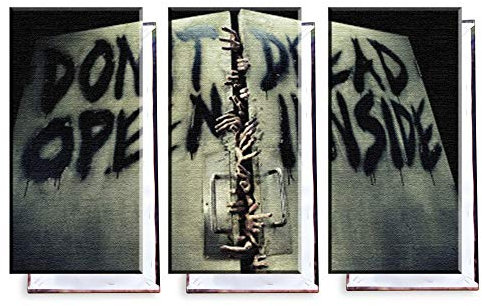 Unified Distribution The Walking Dead - Dreiteiler (120x80 cm) Kunstdruck auf Leinwand • erstklassige Druckqualität • Dekoration • Wandbild