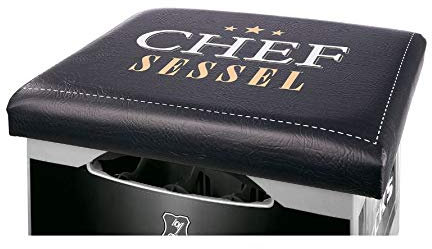 Rostalgie Kunststoff Sitzpolster Aufsatz für Getränke- / Bierkisten mit Sprüchen Geschenkartikel Männergeschenke (Kunststoff, Chef Sessel)