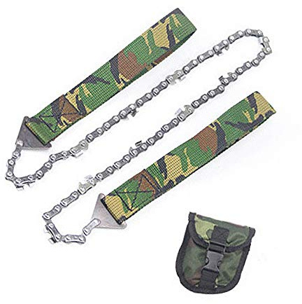 40.6/103cm Hand Chainsaw Portable Handheld Survival Chain Saw for Gardening Outdoor Camping Wood Cutting Backpacking Hiking Hunting (Camouflage)