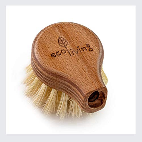 Non-Scratch Handle Wooden Dish Brush – Cruelty-Free Dish Brush – Eco Friendly Washing Up Brush - Biodegradable and Made from Vegan Materials- Tough eco Dish Brush (Spare Brush Head)