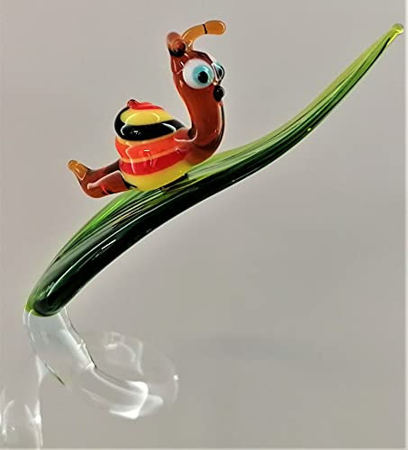Orchideenstab, Blatt mit Schnecke (bunt) (höhenverstellbar)