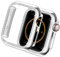 Yolovie Kompatibel für Apple Watch Hülle 45mm Series 9 8 7, Harter PC Bling Gehäuse mit glitzernden Strass-Steinen in Diamant Gestell Schutzhülle Stoßstange Frauen für iWatch (Silber)