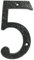 UAP House Numbers - 4 Inch Black Iron Door Numbers Screw Fix For Front Door, Rustic Address Number Screw On For Doors And Gates, Made of Solid Cast Iron (Number 5)