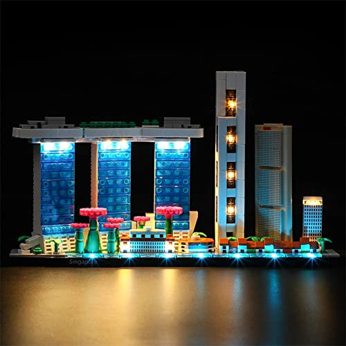 GEAMENT LED Licht-Set Kompatibel mit Lego Singapur - Beleuchtungsset für Architecture 21057 Baumodell (Modell-Set Nicht enthalten)