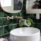 Alwayspon Wall Tile Transfers Sticker for Home Decor, Peel & Stick self-Adhesive splashback, Stick On Tile Decals for Living Room Kitchen Bathroom Decor, Green Emerald Marble Brick, 9 Pieces