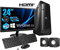 PC Desktop Computer Completo - SSD 240GB - WINDOWS 11 PRO 64 BIT - WIFI - HDMI - VGA - TASTIERA E MOUSE USB CASSE AUDIO… (CPU: I5 - RAM 16GB, MONITOR 24)