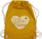 Turnbeutel Rucksack - Aufdruck selbst gestalten - Dein Wunschtext I Geschenk personalisiert Weihnachten I Vatertag I Muttertag I Geburtstag - Unisize - Senfgelb - taschen jga beutel wechselkleidung