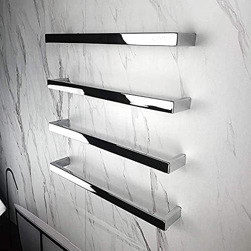 KLZUOPT Heated Towel Rail Intelligent Heated Towel Rack, Electric Towel Warmer Rails Wall-Mounted Copper Energy Saving Heated Bars For Bathroom Home Towel Drying Rack