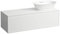 Laufen The New Classic Sideboard, Ausschnitt rechts, 1175x455x345mm, 1 Schublade, zu WT-Schale H812852/3, H406082085, Farbe: Snow (weiß matt)