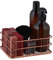 Relaxdays Storage Basket, Organiser, Wire, Metal, Cube, HxWxD: 6.5 x 17 x 12.5 cm, Office, Kitchen, Bathroom, Rose Gold