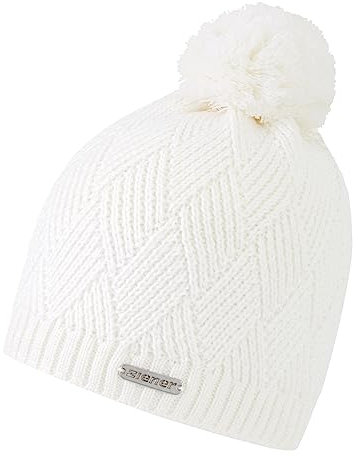 Ziener Damen Ixia Mütze/warm, gestrickt, Fleece Futter, White, Usex