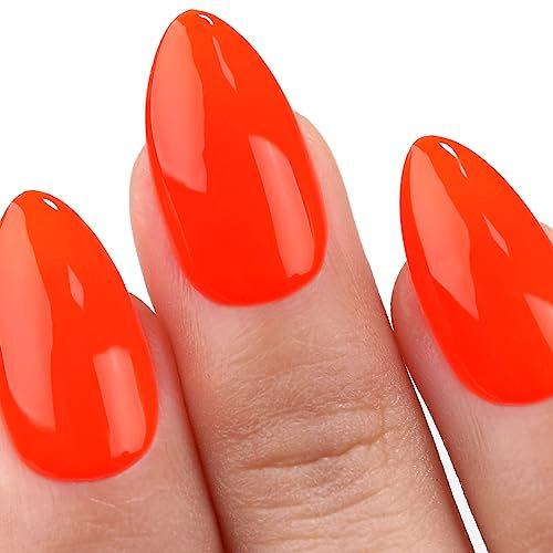 Imtiti Smalto Semipermanente Unghie Neon, 15ml Smalti Semipermanenti Per Unghie Rosso Arancio UV Led Soak Off Smalto Gel Unghie UV Naturale Gel Nail Polish Per Uso Professionale e Domestico