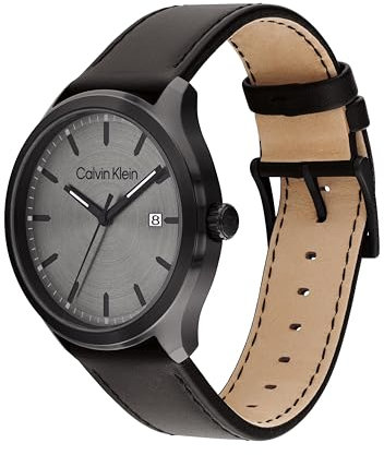 Ck Define Herren Uhr analog Quarzwerk mit Sonstige Materialien Armband 25200355