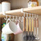 Nmgkokew 2 Pièces Tasses Crochets,Cabinet Crochets Sous ​Armoir,Tasses Rangement Crochets,Café Mug Titulaire sans perçage,Adhésif Porte-Tasses(Blanc)