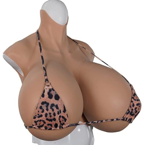 Realistisch Künstliche Brüste Gefälschte Silikon Brüste Silikon Gefüllt D Cup, Silicone Breast Forms Fake Boobs Breastplate, Gefälschte Brüste Silikon Cosplay Brüste Simulation Brust, Asiatisches Gelb