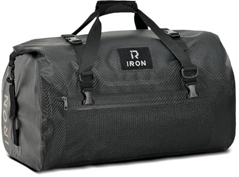 IRON JIA'S Sac Moto Etanche Sac de Selle de Moto Sac de Voyage Sac Arrière Moto avec Fermeture à Rouleau Bretelles Adapté pour Le Cyclisme, Le Camping, Les Sports Nautiques-70L