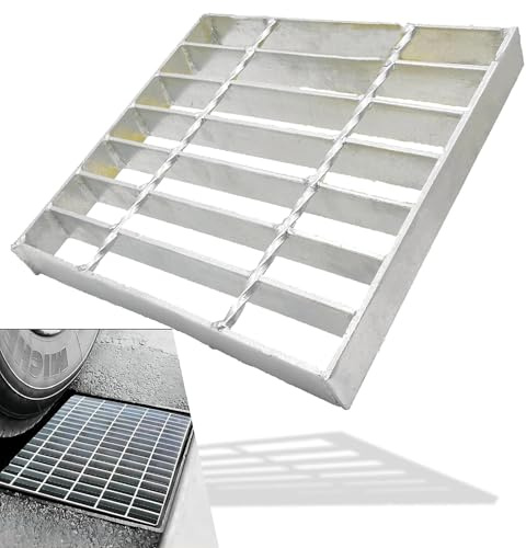 MASSLUNT Galvanized Steel Drain Grate, Driveway Channel Cover 10x10 in