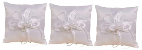 Alipis 3 Stücke Box Für Rose Blütenblätter Gefälschte Kissen Spitze Kissen Für Hochzeit Party Hochzeit Bearer Kissen Kissen