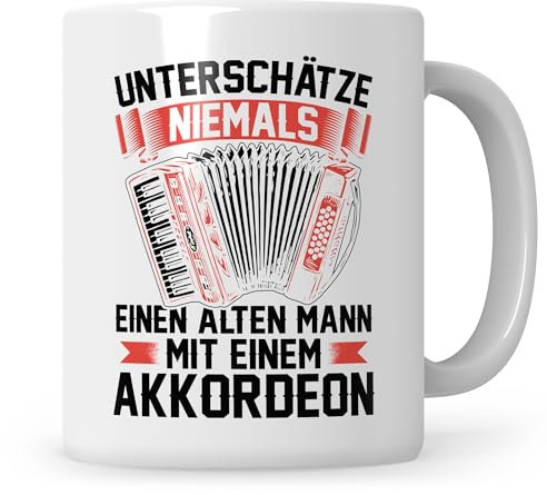 Akkordeon Tasse, Handharmonika Ziehharmonika Geschenk für Akkordeon Spieler, Akkordeonist Geschenkidee