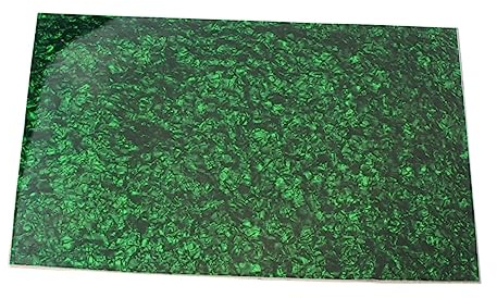 Schlagbrettrohling 44x29cm 3-lagig für Akustikgitarre und Bass Grün | Acryl und Pvc, 3mm Stärke mit Schutzfolie, für Werkstatt und Reparatur, Selbstgemacht Zuschnitt