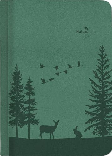 Wochen-Minitimer Nature Line Forest - Taschenkalender A6 - Kalender 2025 - Eine Woche auf 2 Seiten - Alpha Edition-Verlag - Format 10,7 cm x 15,2 cm