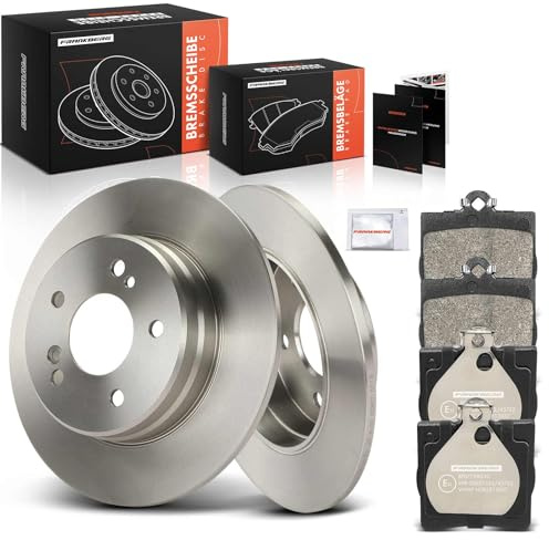 Frankberg Bremsensatz inkl. 2x Bremsscheiben + 4x Bremsbeläge Hinten | Kompatibel mit SLK R171 Crossfire R.o.a.d.s.t.e.r Crossfire CLC-Klasse Replace# A0034202720