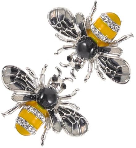 Bienenbrosche Anstecknadel aus Legierung, 2 Stück-pack Elegante Vintage