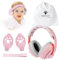 2 in 1 Cuffie Neonato Antirumore per 1-48 Mesi, Copri Orecchie Neonato, Copri Orecchie Neonato Regolabile Cuffie Antirumore Bambini con Fascia Elastica, Protezione Acustica
