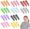 Clips de Pelo a Presión Simple, 30 Pzs Coloridas Pinzas de Pelo para Niñas - 5cm Broches para el Cabello Antideslizantes de Metal - Horquillas Pelo para Niña Mujeres Infantiles (Purpurina)