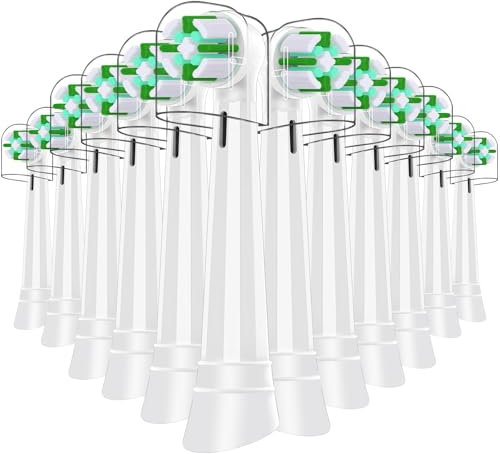 Ersatzköpfe kompatibel mit Oral B iO Zahnbürsten, für Oral B iO 2/3/4/5/6/7/8/9/10 Serie Zahnbürsten, Weiß, 12 Stück