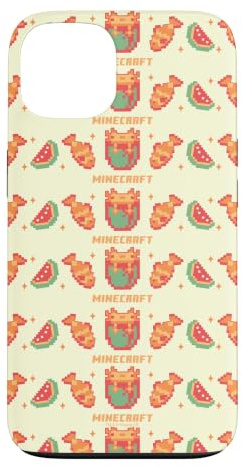 Hülle für iPhone 13 Minecraft Pixelated Axolotl Fish & Watermelon Retro Logo
