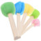 EXCEART 5st Schwammbürste Kinder Farbe Schüssel Zeichenpalette Kind Kinder Zeichnen Schaum Bastelschwamm Malen Malpinsel-Set Schwammpinsel Für Kinder Malset Für Kinder Malutensilien Holz