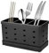 Escurridor de cubiertos, escurridor de cubiertos de acero inoxidable, soporte de secado de cubiertos de encimera con 3 compartimentos, soporte para utensilios de cocina para cubiertos, tenedores,