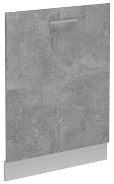 Vicco Geschirrspülblende R-Line, Geschirrspüler Fronttür, Beton, 60 cm ohne Arbeitsplatte