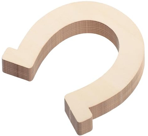 HAPINARY 36 Stück Holzscheiben in Hufeisenform Unbehandelte Holzausschnitte Partydekoration Zum Thema Cowboy Für Bastelprojekte