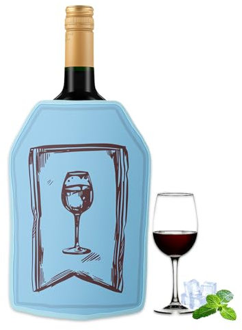 Yanghad Weinkühler Manschette mit Gel, Weinkühler-Hülle, Weinflaschenkühler, Flaschenkühler Manschette, Kühlmanschette Wein, Perfekt zum Kühlen von Wein, Champagnerflaschen