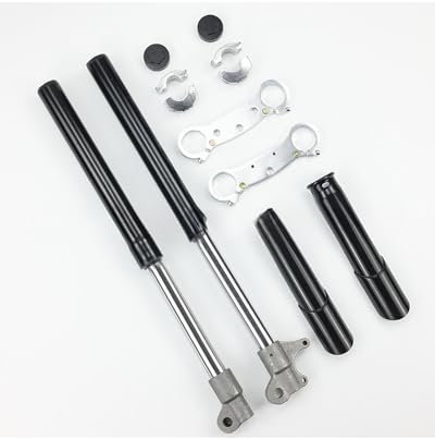 Stoßdämpfer Für 47cc 49cc 2 Takt Pocket Bike Mini Moto Moped Motocross Teil Motorrad Vorne Inverted Gabel Stoßdämpfung Suspension Kit Federbein(Black)
