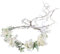 Xnihocha Frauen Mädchen Blatt-Blumenkrone-Girlande-Haarreif Stirnband Haarband für Geburtstag Party Hochzeit Beige Hortensie Einheitsgröße