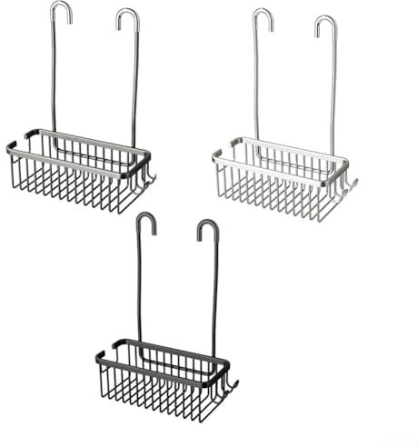 Étagère de rangement à suspendre pour douche de salle de bain pour garder vos essentiels bien organisés (gris)