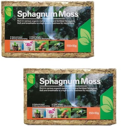 2 Stück Sphagnum Moos Für Pflanzen, Wassermoos Trockenmoos, Orchideensubstrat Spagnummoss Für Die Pflanzenvermehrung