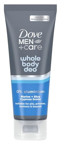 Dove Men+Care Marine & Blue Cypress Whole Body Deodorant Cream 0% aluminium deodorant for men for all-day odour control 75 ml