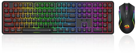 Redragon S163 Combo Tastiera Mouse Wireless 108 Tasti 8000DPI | bundle tastiera mouse wireless gioco 108 tasti K689 PRO RGB Gasket 8000DPI M693 mouse gioco