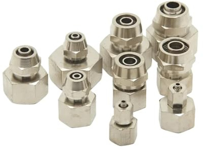 LIUCH Raccords pneumatiques femelles Coper 1/8, 1/4, 3/8, 1/2, BSP, connecteur rapide à insertion, raccord pneumatique à dégagement rapide, diamètre extérieur 4, 6, 8, 10, 12, 16 mm(4MM,1/8)